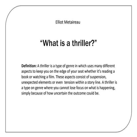 5 slides about thriller 