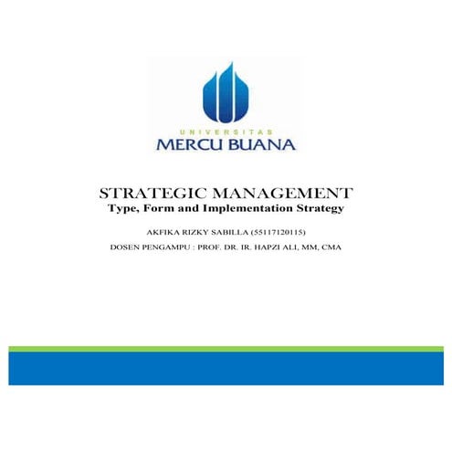 Tipe-tipe strategi, bentuk strategi, perencanaan strategi, Formulasi ...