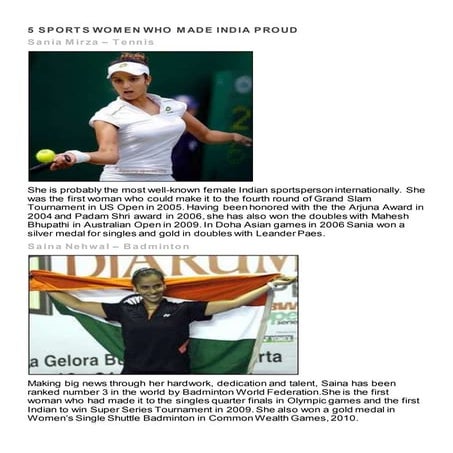 5 sports women who made india proud