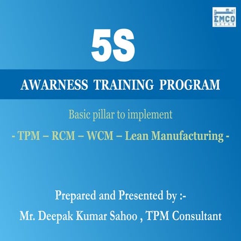 5S AWARNESS  TRAINING  PROGRAM