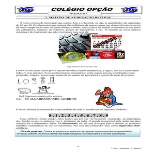 5ª SéRie   MatemáTica   1º Semestre