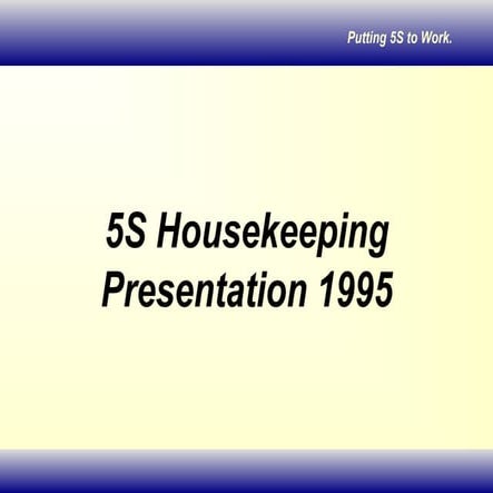5s's housekeeping 1995