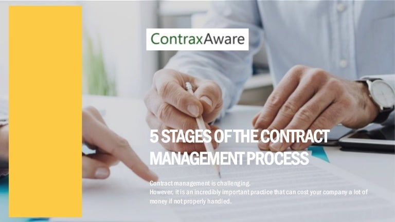5 stages of the contract management process
