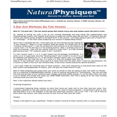 5 star arms work out