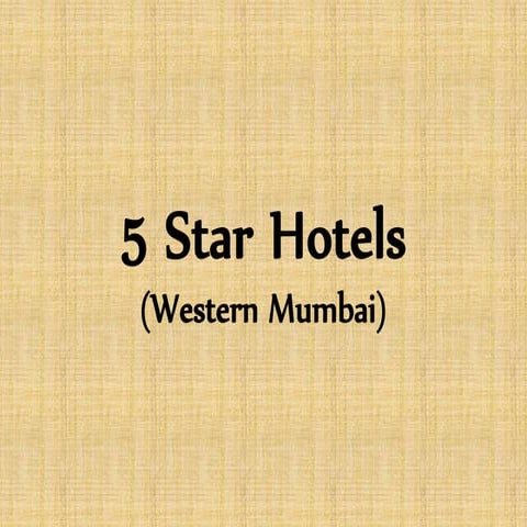 5 star hotels in western mumbai