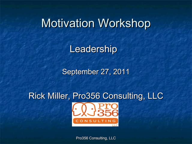 5 star motivation workshop