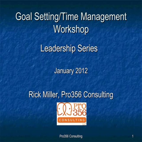 5 star time mgt and goal setting workshop