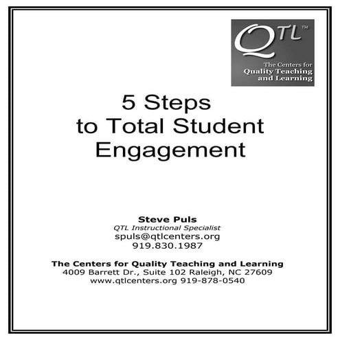 5 Steps to Total Student Engagement