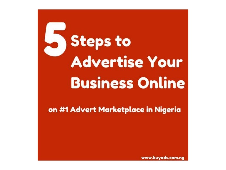 5 Steps to Advertise your Business in Nigeria