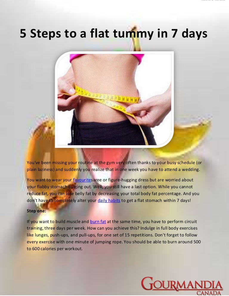 flat tummy in three days
