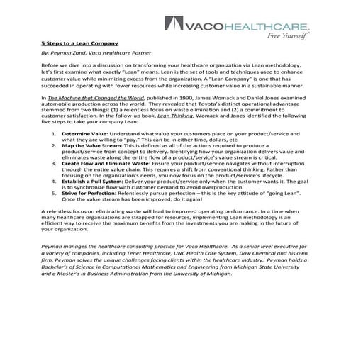 5 steps to a lean company