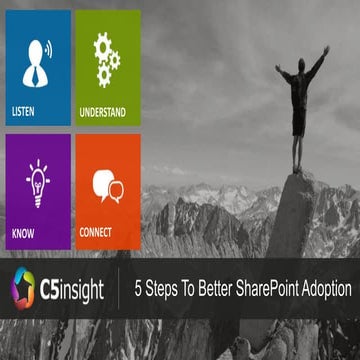 5 Steps to Better SharePoint Adoption
