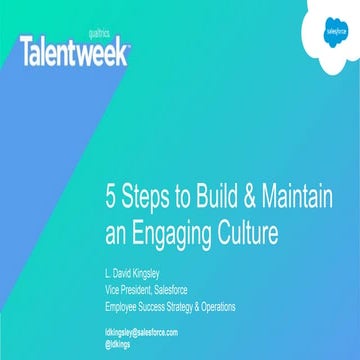 5 Steps to Build & Maintain an Engaging Culture