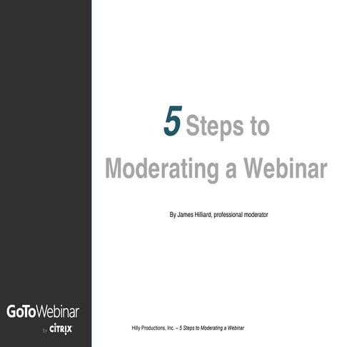 5 steps to moderating a webinar | PDF