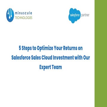 Boosting ROI with Salesforce Sales Cloud 5 Key Steps to Elevate Your ...