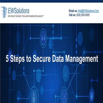 5 steps to secure data management | PPT