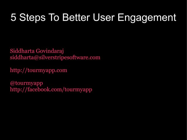 5 steps to better user engagement