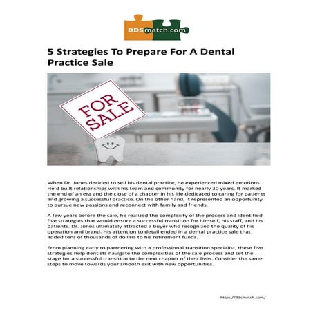 5 Strategies To Prepare For A Dental Practice Sale.pdf
