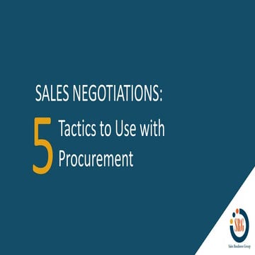 How to Avoid Being Commoditized by Procurement