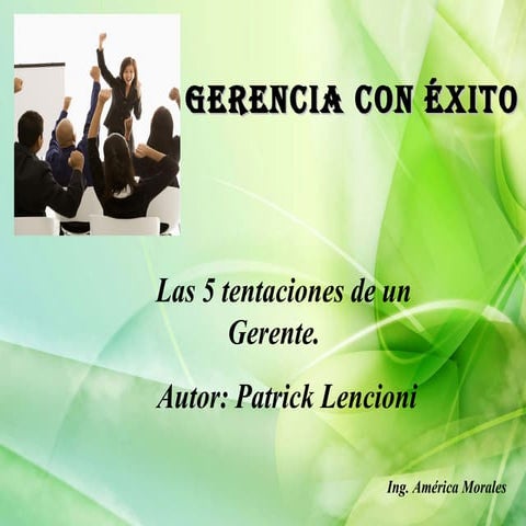 Las 5 tentaciones de un gerente