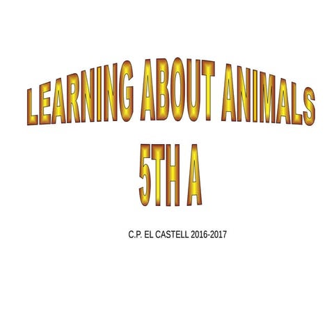 Learning about animals 5th A