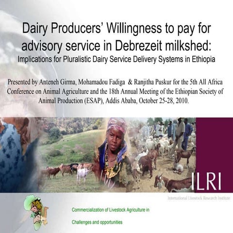Dairy Producers’ Willingness to pay for advisory service in Debrezeit milkshe...