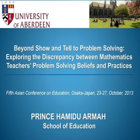 Beyond Show And Tell to Problem Solving: Exploring the Discrepancies between ...