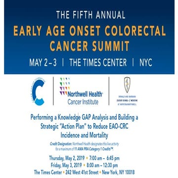 5th Annual Early Age Onset Colorectal Cancer Summit - Session IV | PPTX