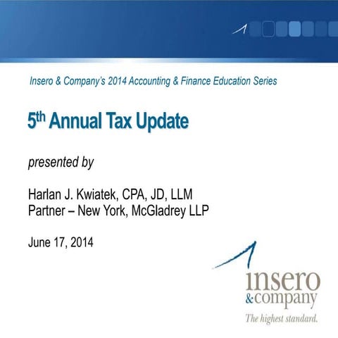5th Annual Tax Update