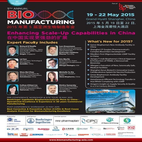 5th Annual BioManufacturing Asia 2015 