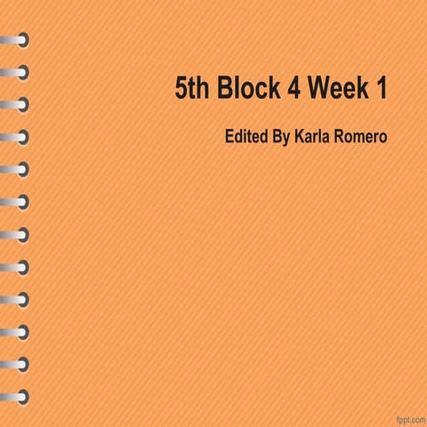 5th block 4 week1