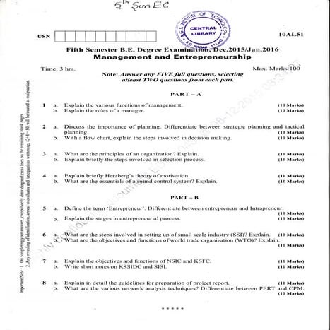 5th Semeste Electronics and Communication Engineering (Dec-2015; Jan-2016) Qu...