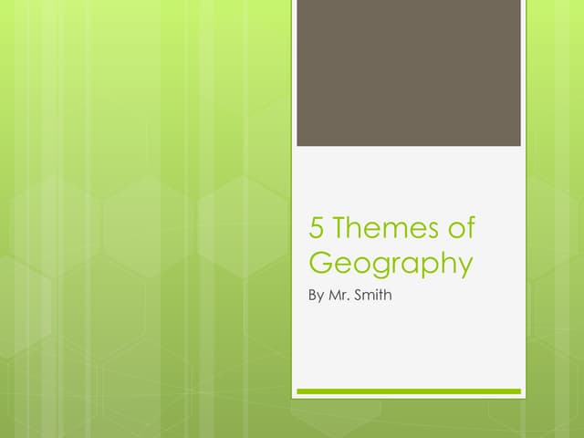 5 themes of geography