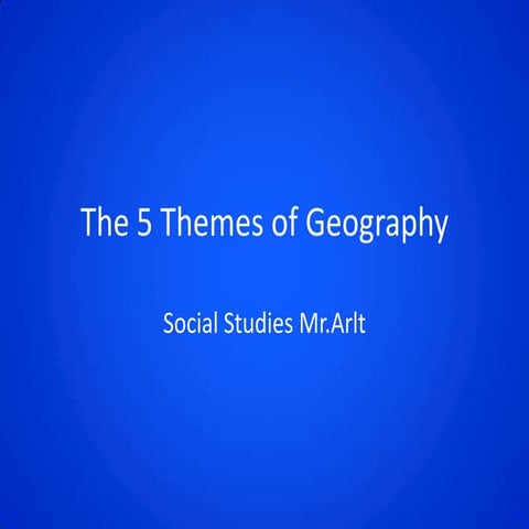 5 themes of geography