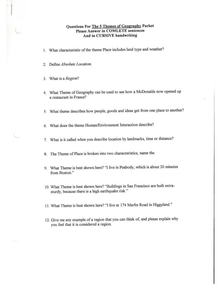 5 themes of geography reading pdf image