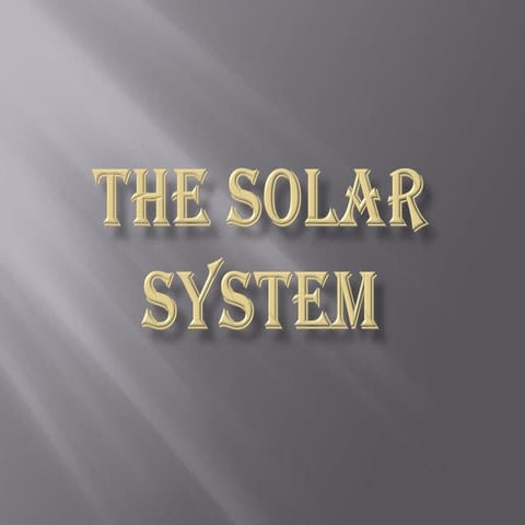 5 th form the solar system ppt