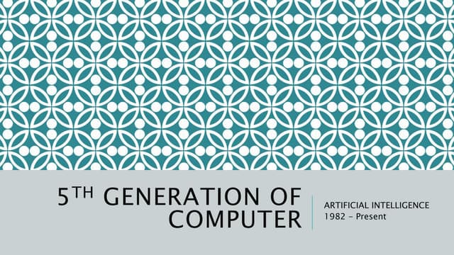 5th generation of computer