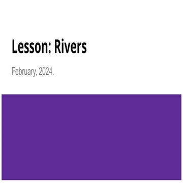 Fifth form River Processes Caribbean Examinantion