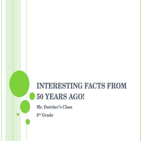 5th Grade 50 Years Ago