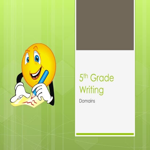 5th grade writing domains