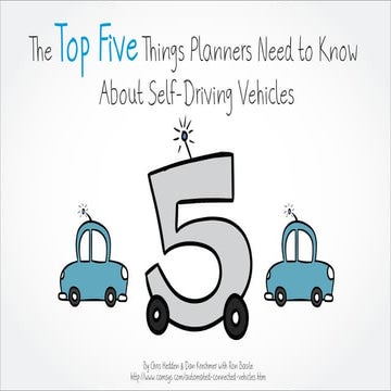 The top 5 things planners need to know about self-driving vehicles