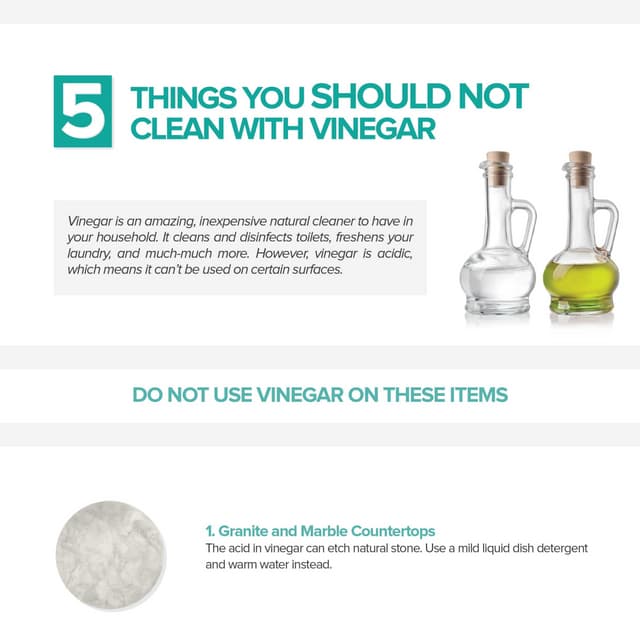 5 Things You SHOULD NOT Clean with Vinegar