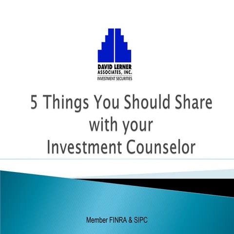 5 Things You Should Share with your Advisor
