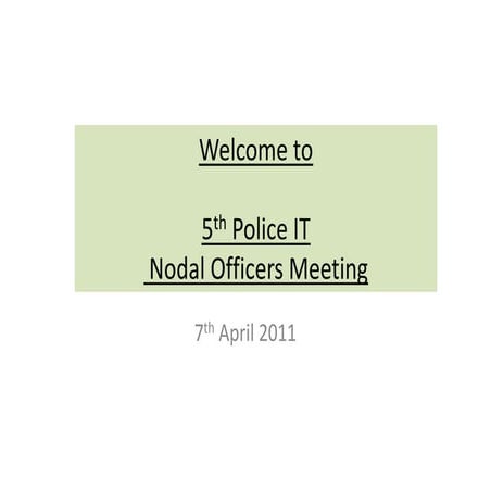 5th Nodal Officer's Meeting