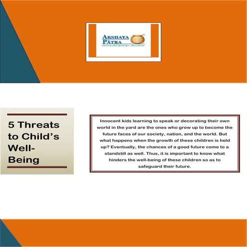 5 threats to child’s well being