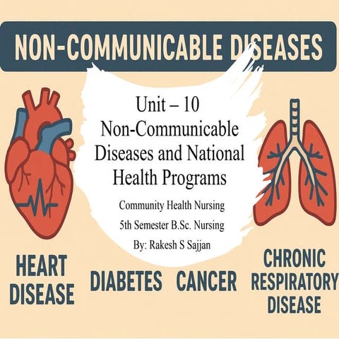 Non-Communicable Diseases and National Health Programs – Unit 10 | B.Sc Nursi...