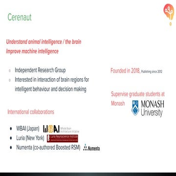 The 5th WBA Hackathon Orientation  -- Cerenaut Part