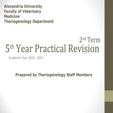 5th year practical revision