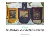 5 Tipps für effektvolle Überschrif...