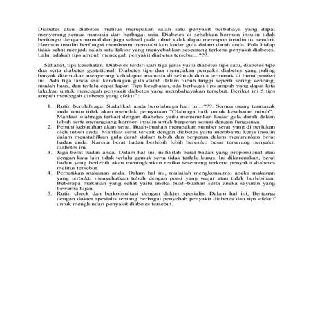 5 tips ampuh mencegah diabetes yang efektif